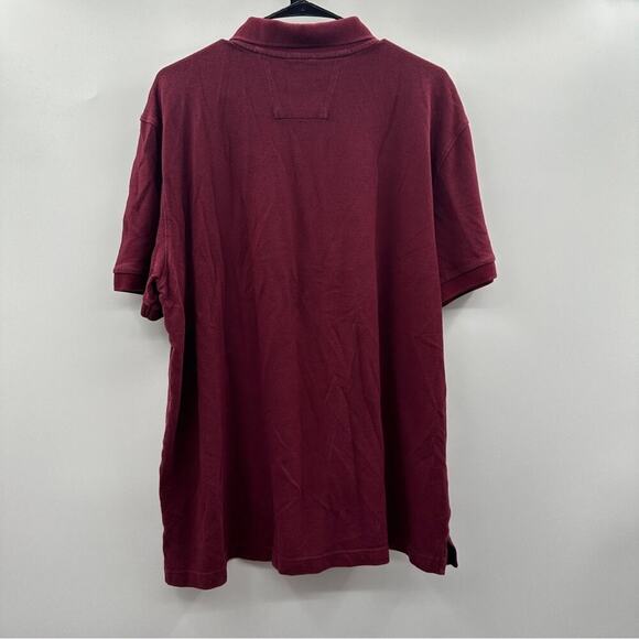Nautica Burgundy Red Short Sleeve Slim Fit Two Button Polo Shirt Size XXL - Picture 2 of 6